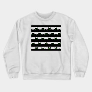 Black Cat Pattern Crewneck Sweatshirt
